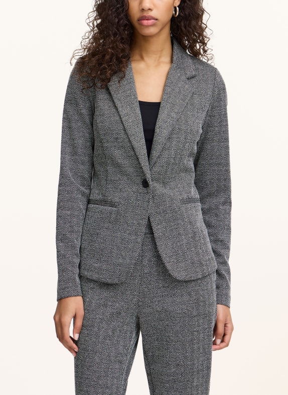 ICHI Jacquard-Blazer IHKATE WEISS / GRAU