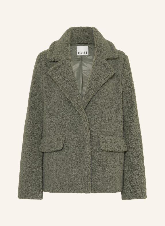 ICHI Teddy jacket IHGOLUVA DARK GREEN