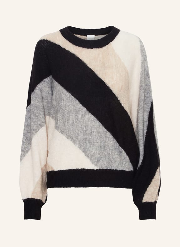 ICHI Sweater IHKAMARA BLACK/ CREAM/ GRAY