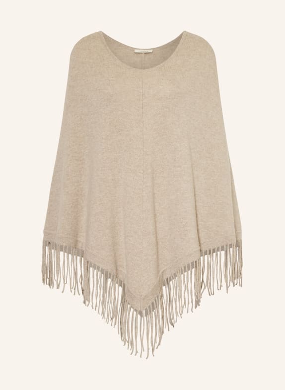 lilienfels Poncho mit Cashmere BEIGE