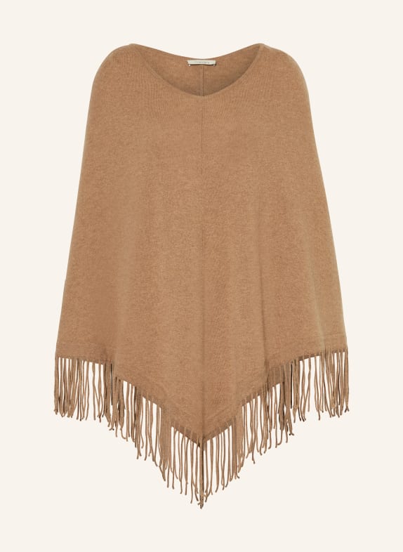 lilienfels Poncho with cashmere CAMEL