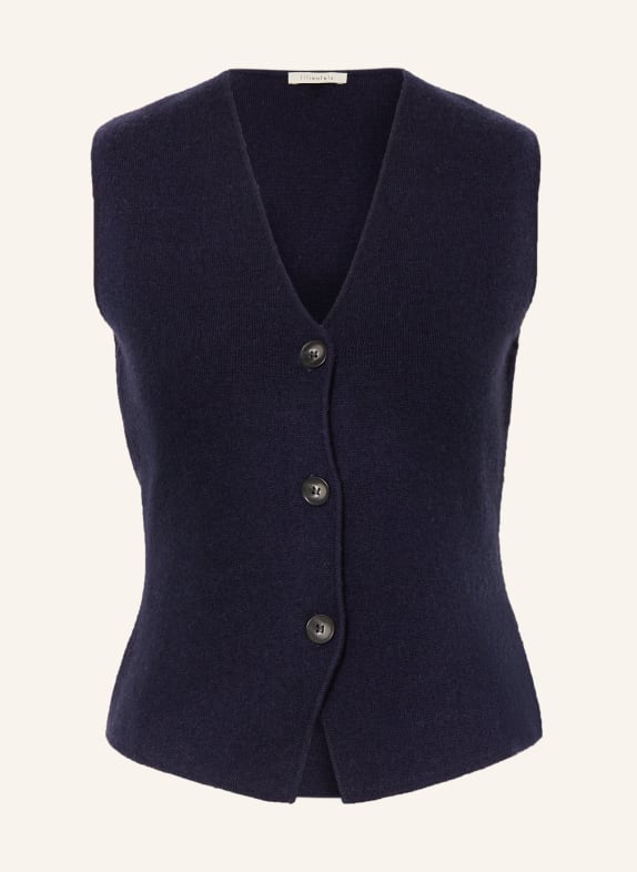 lilienfels Knit vest with cashmere DARK BLUE