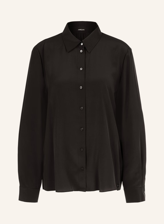 MARC CAIN Shirt blouse in silk BLACK