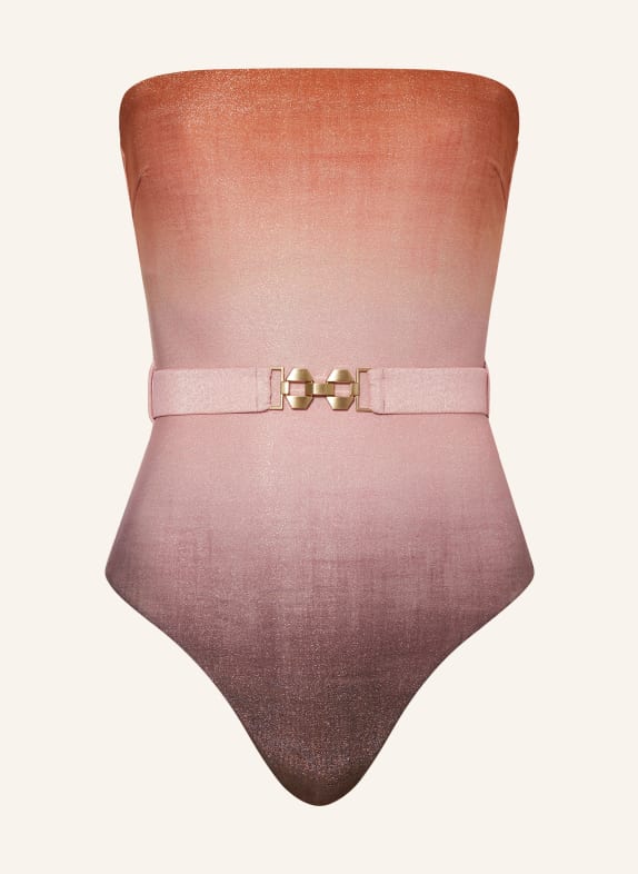 ZIMMERMANN Bandeau-Badeanzug GOLDEN ROSA/ ALTROSA