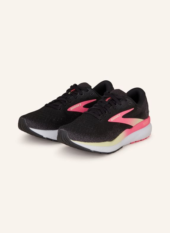 BROOKS Laufschuhe GHOST 16 SCHWARZ/ PINK/ GELB