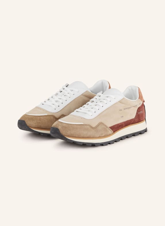 HOGAN Sneaker H671 BEIGE/ DUNKELROT/ KHAKI