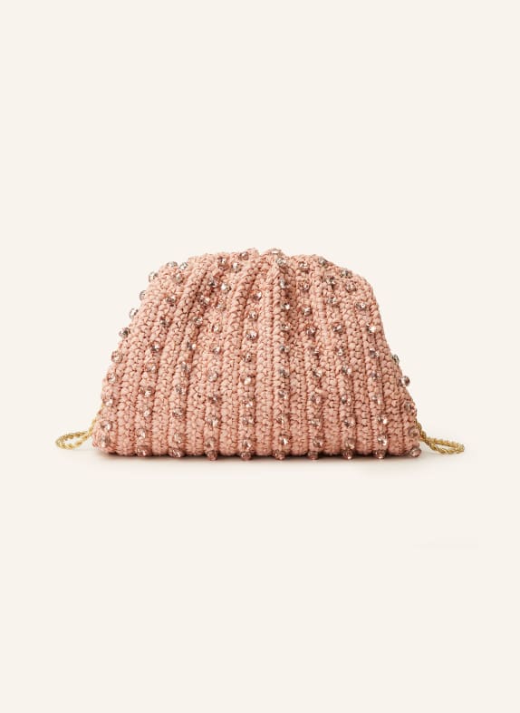 LOEFFLER RANDALL Clutch BAILEY mit Schmucksteinen ROSA