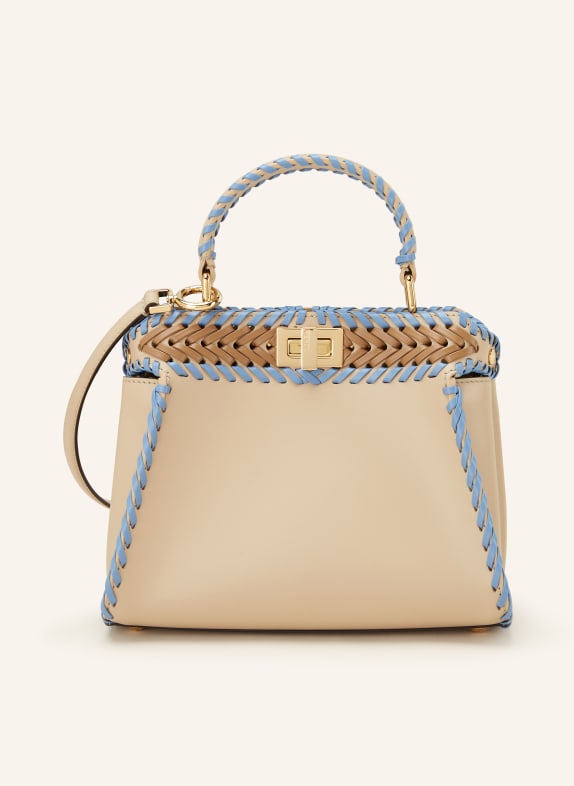 FENDI Handbag PEEKABOO MINI BEIGE/ BLUE/ TAUPE