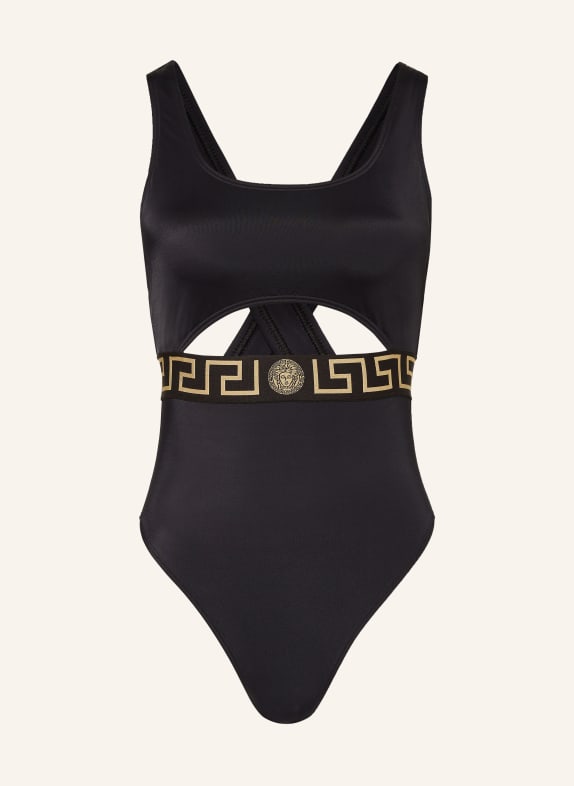 VERSACE Swimsuit BLACK/ BEIGE