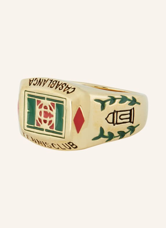 Casablanca Ring TENNIS CLUB GOLD/ GREEN/ RED