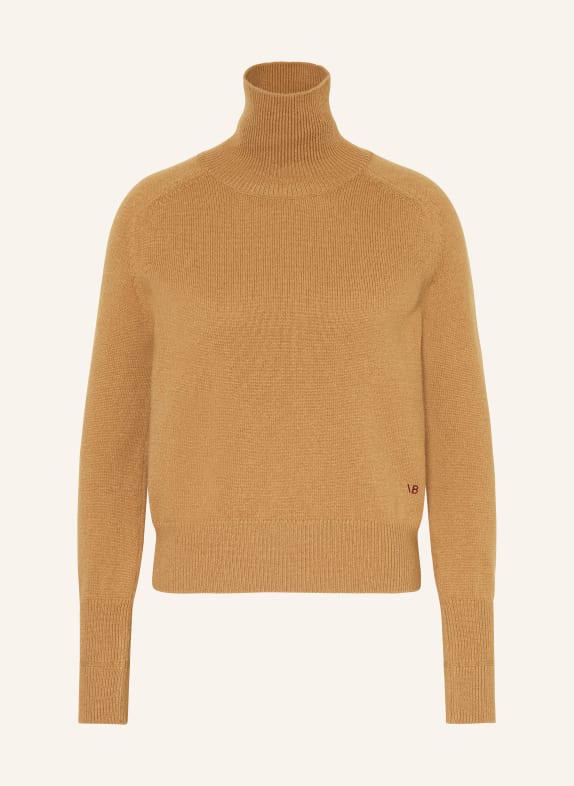 VICTORIABECKHAM Turtleneck sweater COGNAC