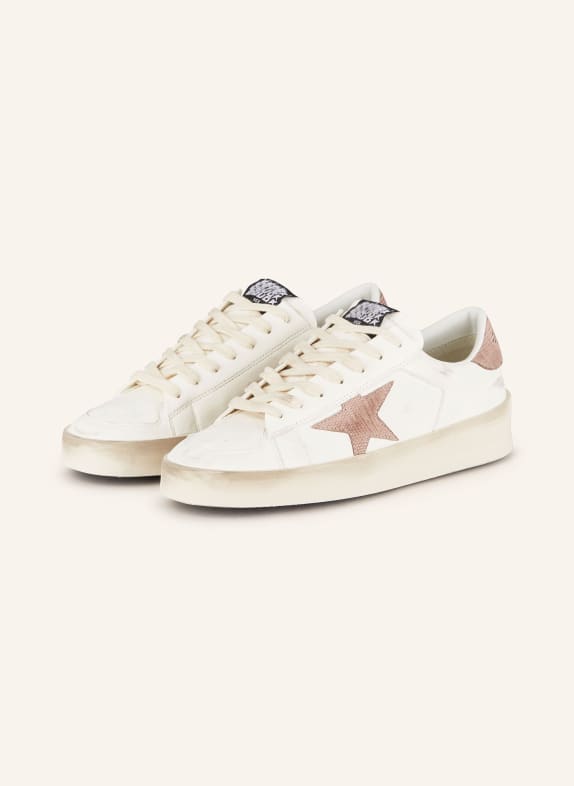 GOLDEN GOOSE Sneakersy STARDAN BIAŁY/ BLADORÓŻOWY