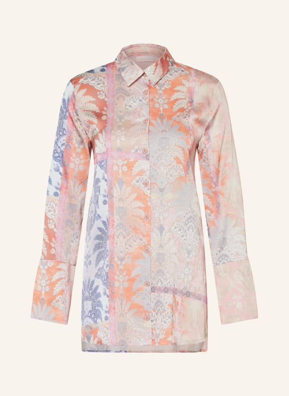 SPORTALM Satin shirt blouse ORANGE/ BLUE/ ROSE