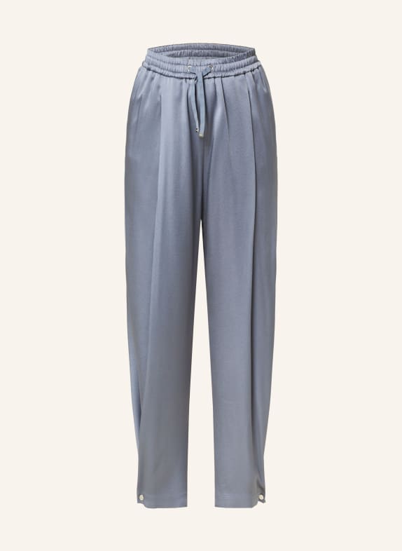 HERNO 7/8 trousers made of satin GRAY