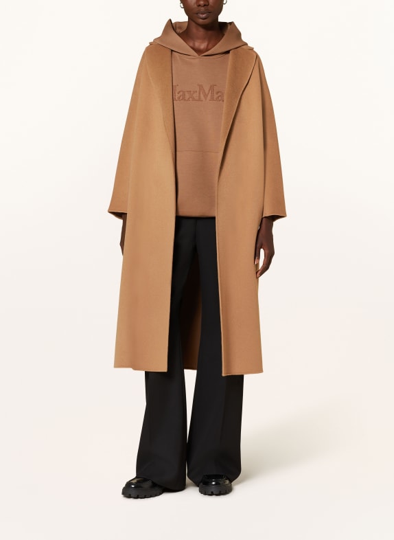 S Max Mara Wool coat ESTURIA with 3/4 sleeves CAMEL