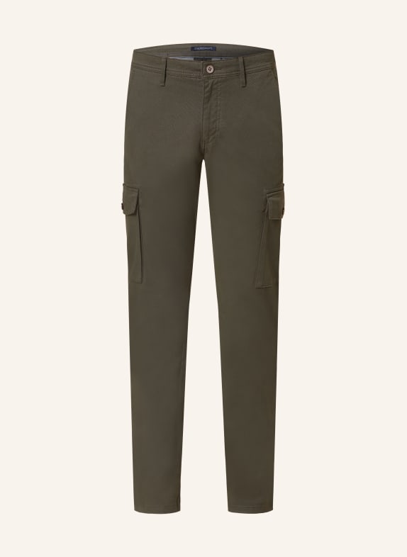 STROKESMAN'S Cargohose CAVALERY Slim Fit DUNKELGRÜN