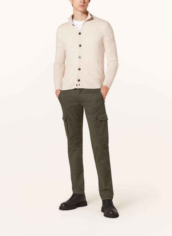 STROKESMAN'S Pantaloni cargo CAVALERY Slim Fit VERDE ÎNCHIS