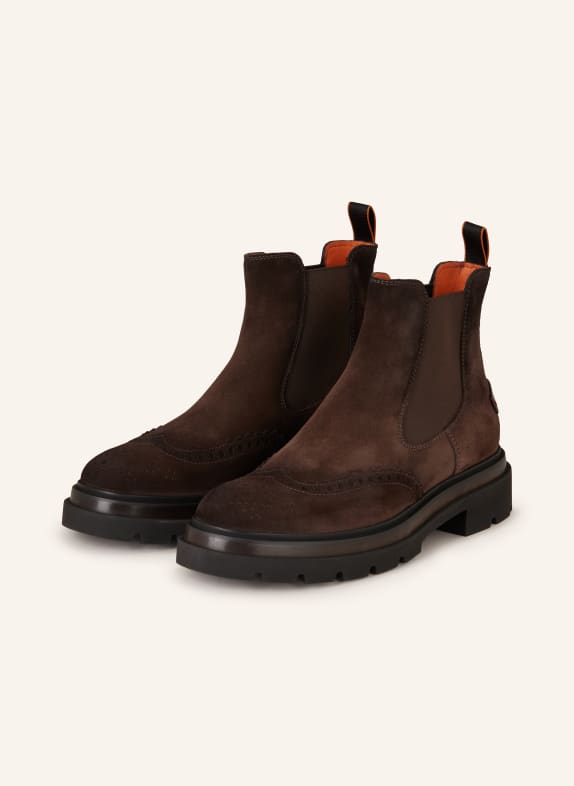 Santoni Chelsea-Boots BLOCKAGE DUNKELBRAUN