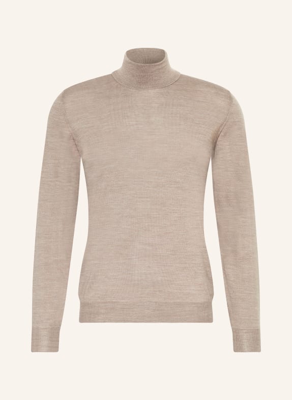 FEDELI Rollkragenpullover BEIGE