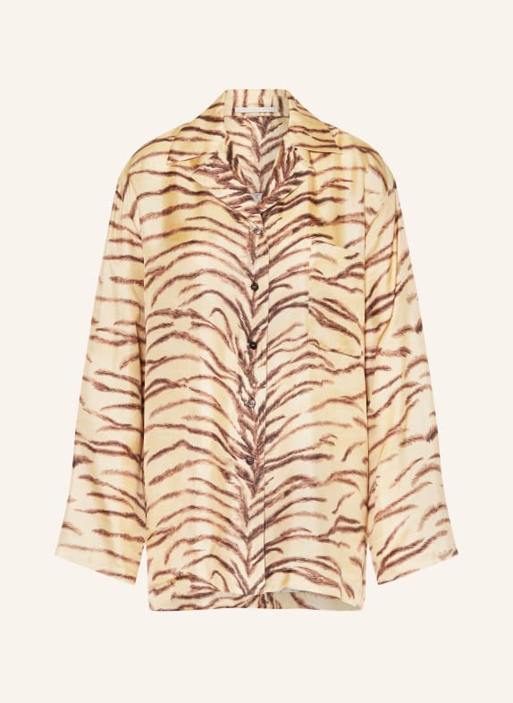 STELLA McCARTNEY Silk blouse BROWN/ DARK BROWN/ LIGHT BROWN