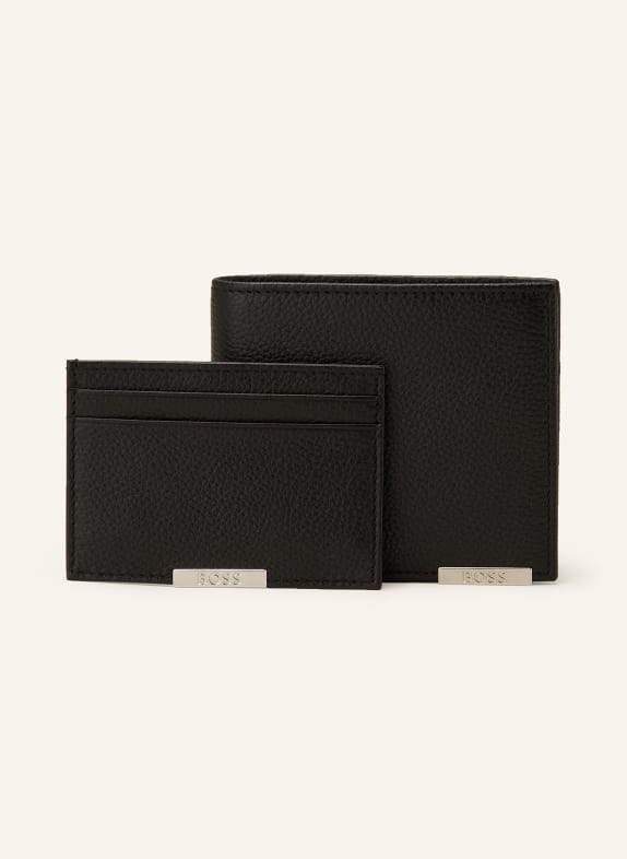 BOSS Set GBBM: Wallet and card case BLACK