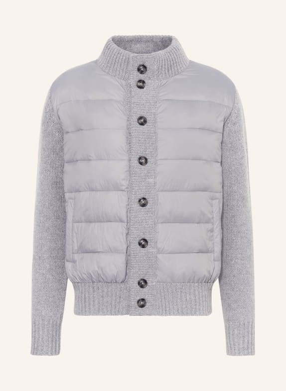 STROKESMAN'S Cardigan in mixed materials GRAY