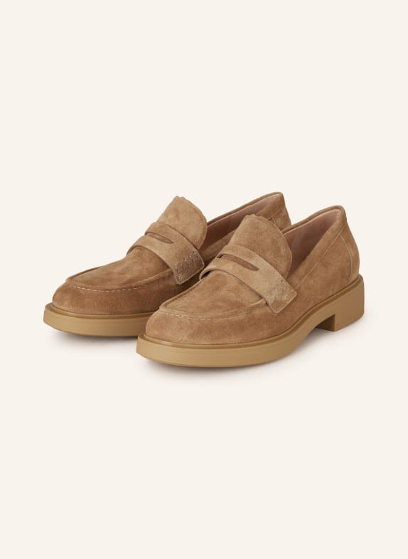 Gianvito Rossi Platform loafers HARRIS CAMEL