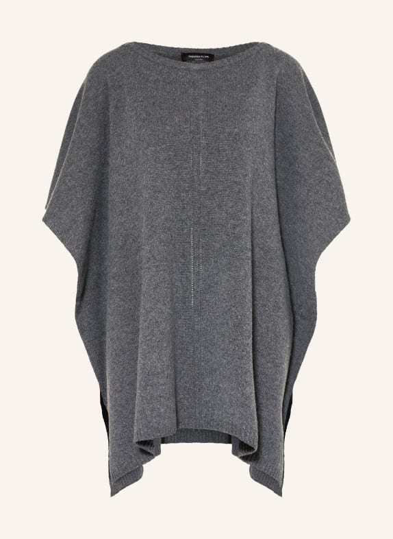 FABIANA FILIPPI Knit poncho DARK GRAY