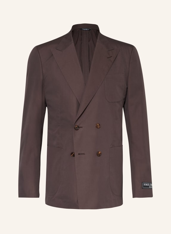 DOLCE & GABBANA Oblekové sako Regular Portofino Fit M4015 COFFE BROWN