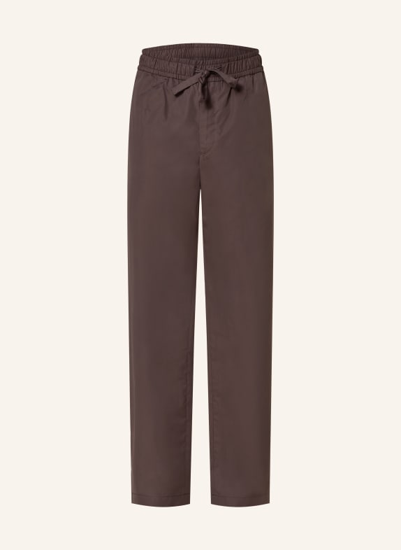 DOLCE & GABBANA Kalhoty v joggingovém stylu Regular Fit M4015 COFFE BROWN