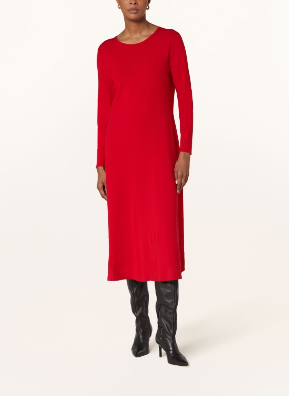 ELENA MIRO Knit dress with detachable collar RED