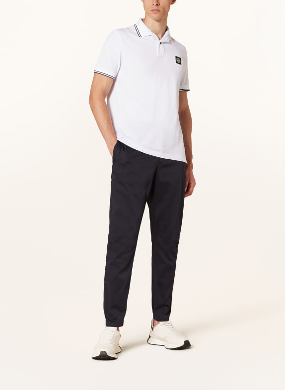 STONE ISLAND Piqué-Poloshirt WEISS