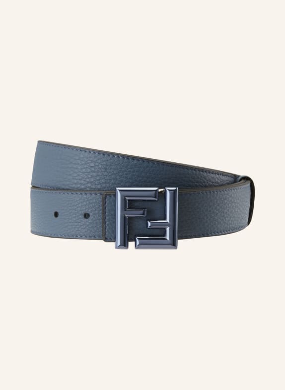 FENDI Reversible leather belt BLUE/ DARK BLUE