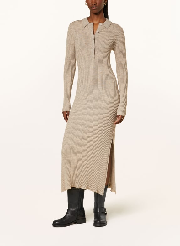MRS & HUGS Strickkleid BEIGE