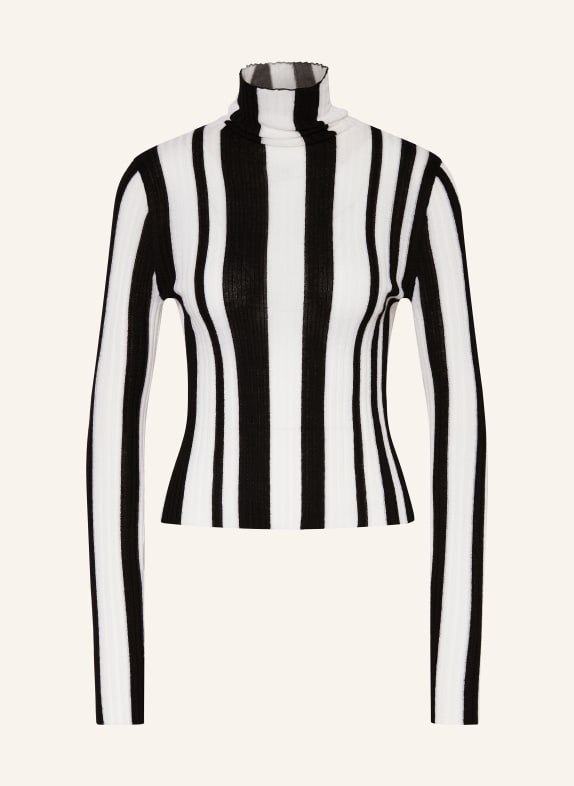 MRS & HUGS Turtleneck sweater WHITE/ BLACK