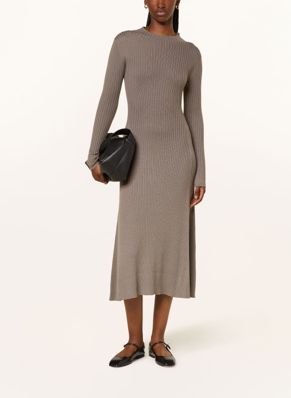 MRS & HUGS Strickkleid TAUPE