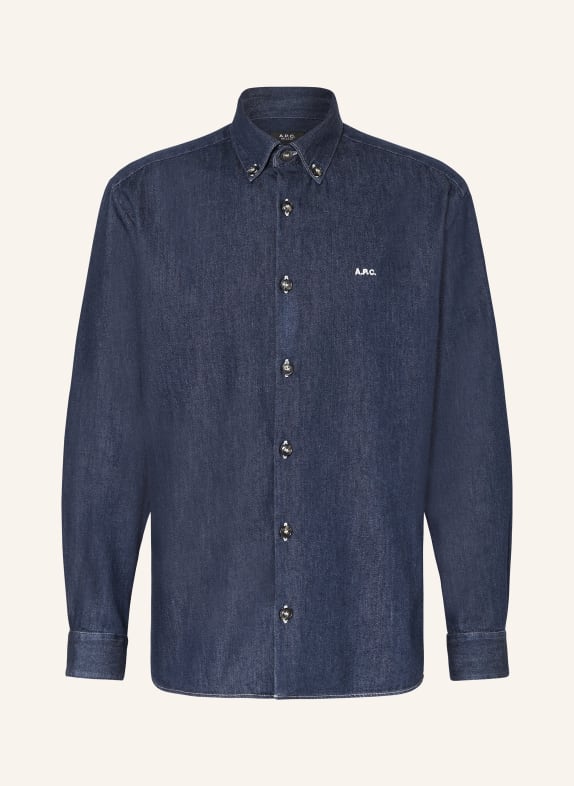 A.P.C. Denim shirt MATTHIAS relaxed fit DARK BLUE