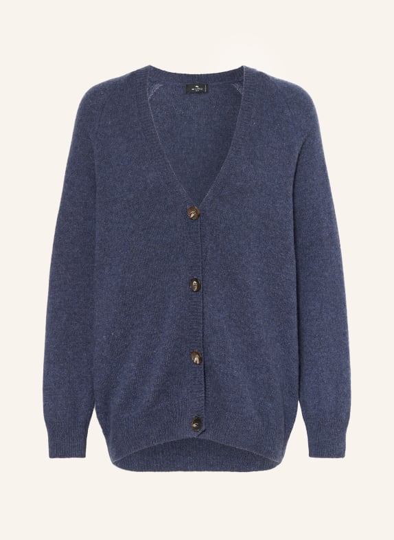 ETRO Kardigan z kaszmiru GRANATOWY