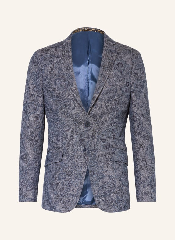 ETRO Jacquard tailored jacket extra slim fit BLUE/ BLUE GRAY