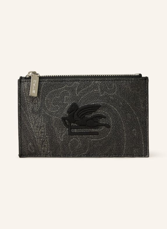 ETRO Card case with coin compartment GRAY/ LIGHT GRAY