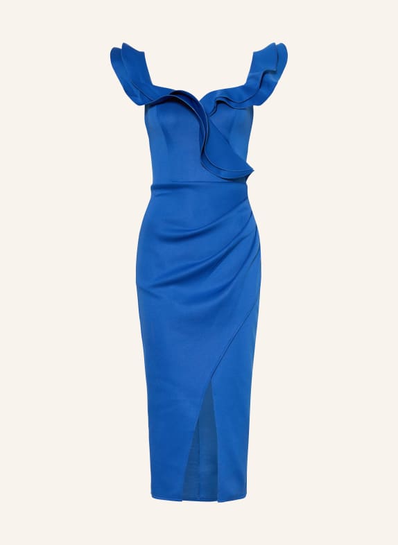 LIPSY Dress BARDOT with frills BLUE
