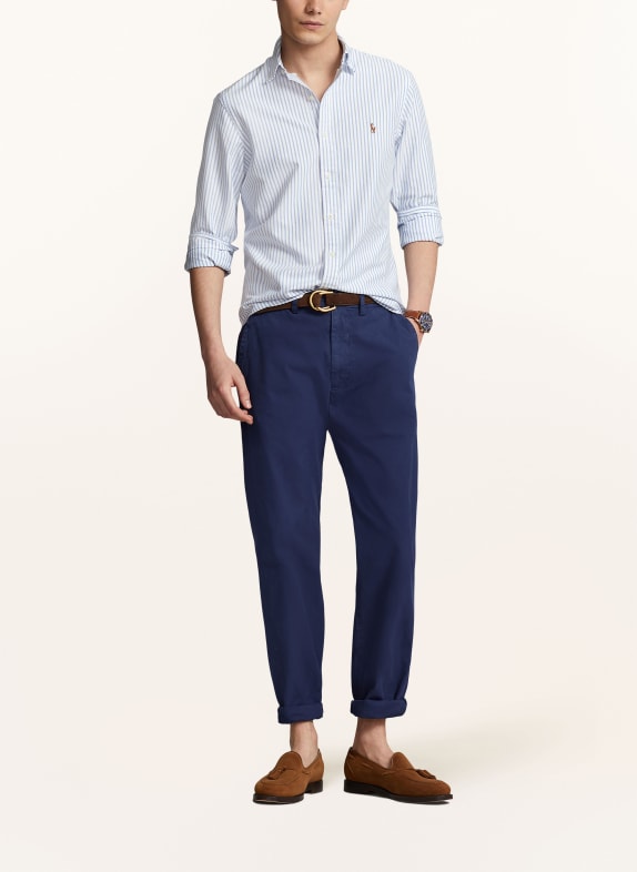 POLO RALPH LAUREN Oxford overhemd Slim Fit WIT / LICHTBLAUW