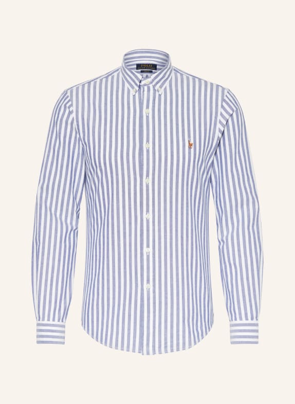 POLO RALPH LAUREN Oxford shirt slim fit WHITE/ BLUE