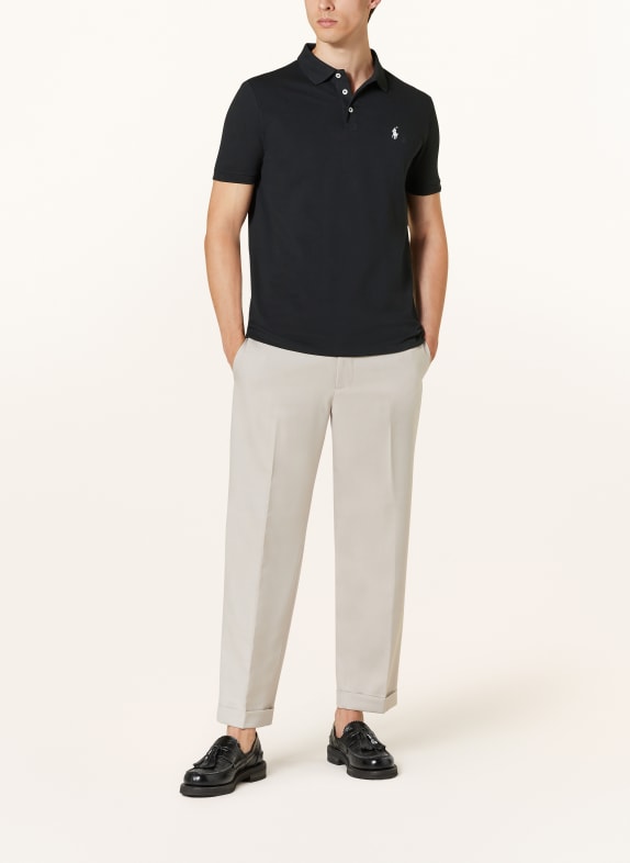 POLO RALPH LAUREN Piqué-Poloshirt Custom Slim Fit SCHWARZ