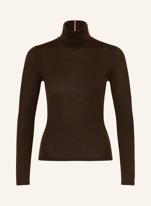 TOMMY HILFIGER Turtleneck DARK BROWN