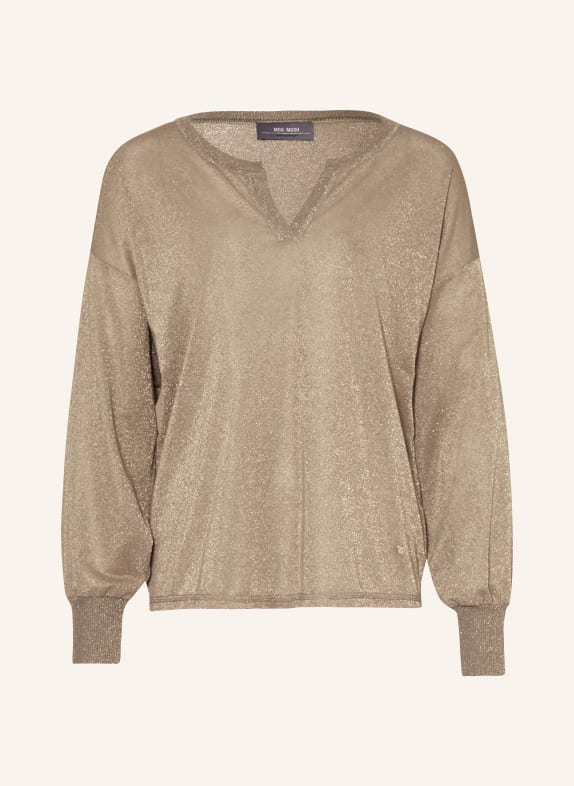 MOS MOSH Pullover MMKILANA mit Glitzergarn HELLBRAUN/ GOLD