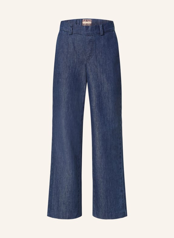 MOS MOSH Wide leg trousers MMBAI in denim look 447 DARK BLUE