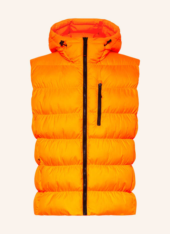 FIRE+ICE Prošívaná vesta HOWARD NEONOVĚ ORANŽOVÁ