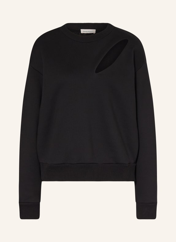 Alexander McQUEEN Sweatshirt mit Cut-out SCHWARZ