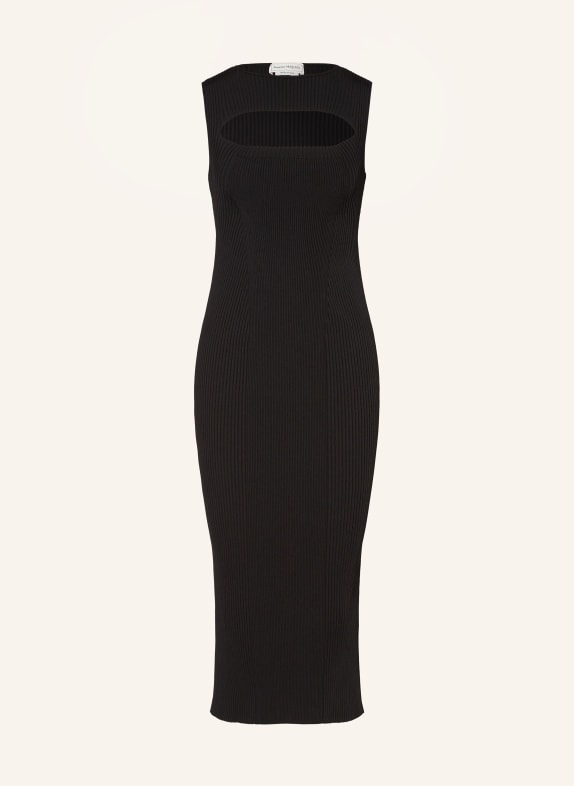 Alexander McQUEEN Knit dress with cut-out BLACK